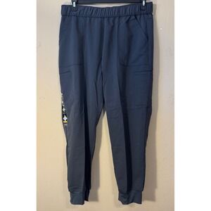 Scrubstar Jogger Scrub Pants Women L Petite Pewter Gray Ultimate Drawstring NEW